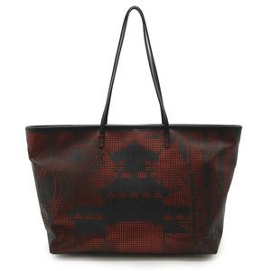 Fendi Roll Bag Dot Zucca Pattern Tote Bag Shoulder Bag Shoulder Tote PVC Black